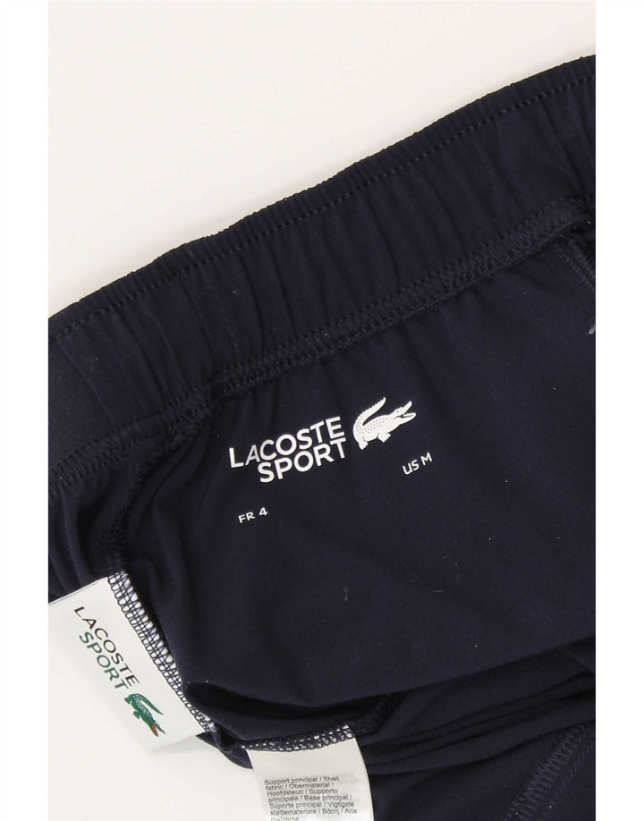 Мужские спортивные шорты Lacoste с графическим рисунком, размер 4, средние, темно-синие, полиэстер
