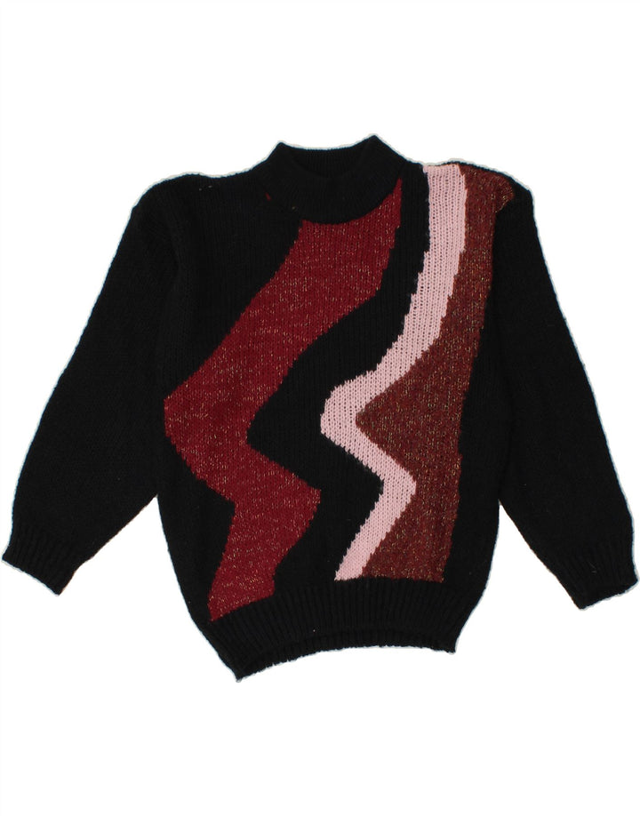 C&A Womens Turtle Neck Jumper Sweater EU 42 Large Black Colourblock Vintage C&A and Second-Hand C&A from Messina Hembry 