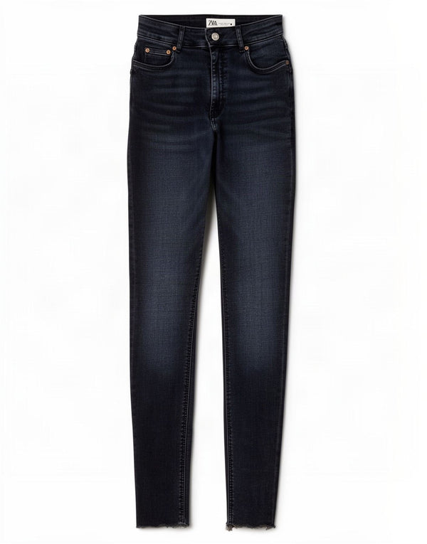 Женские джинсы скинни Zara EU 36 XS W26 L28 Темно-синие