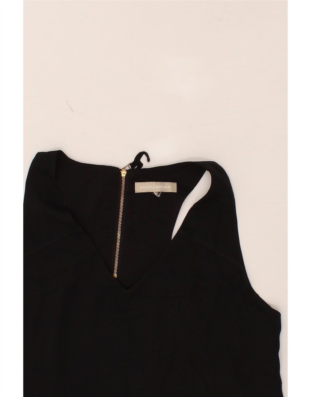 BANANA REPUBLIC Womens Sleeveless Blouse Top UK 12 Medium Black Vintage Banana Republic and Second-Hand Banana Republic from Messina Hembry 