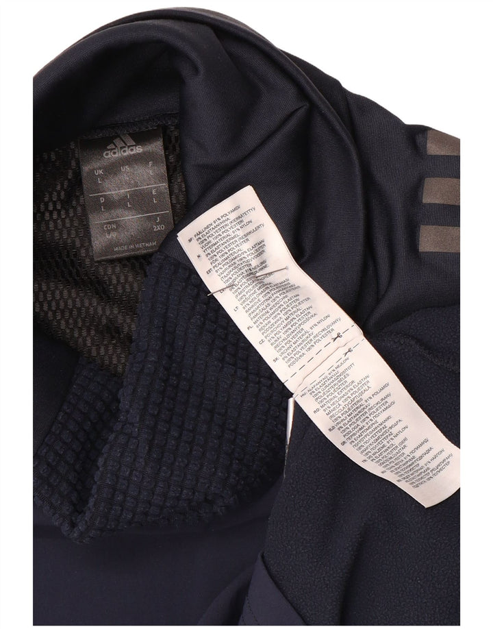 Adidas Men Manchester United Графический топ с длинным рукавом, средний, темно-синий