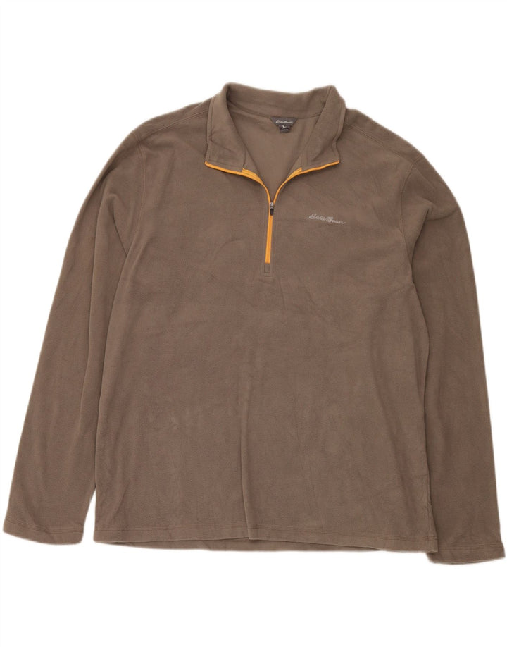 Мужской флисовый джемпер EDDIE BAUER XL, серый полиэстер