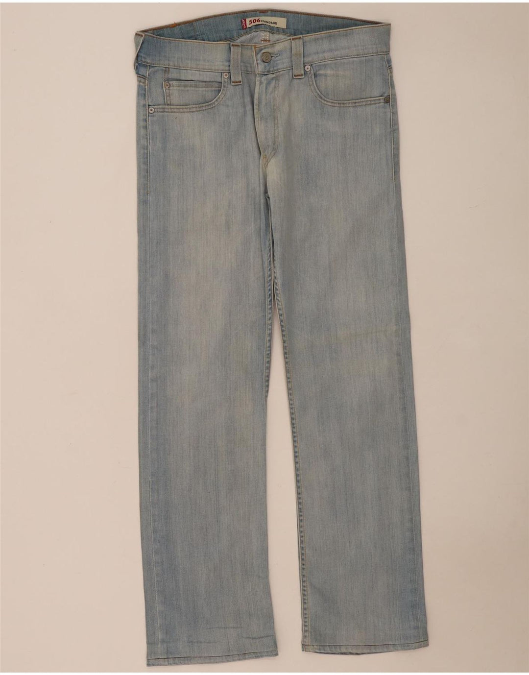 Женские прямые джинсы Levi's 506 W34 L32 синие, хлопок