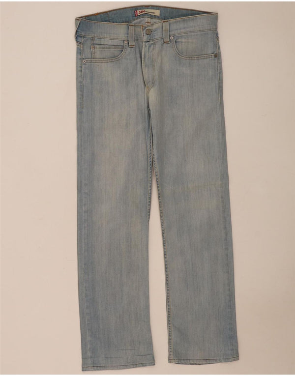 Женские прямые джинсы Levi's 506 W34 L32 синие, хлопок