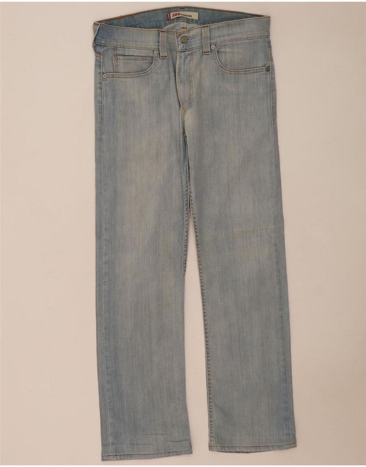 Женские прямые джинсы Levi's 506 W34 L32 синие, хлопок