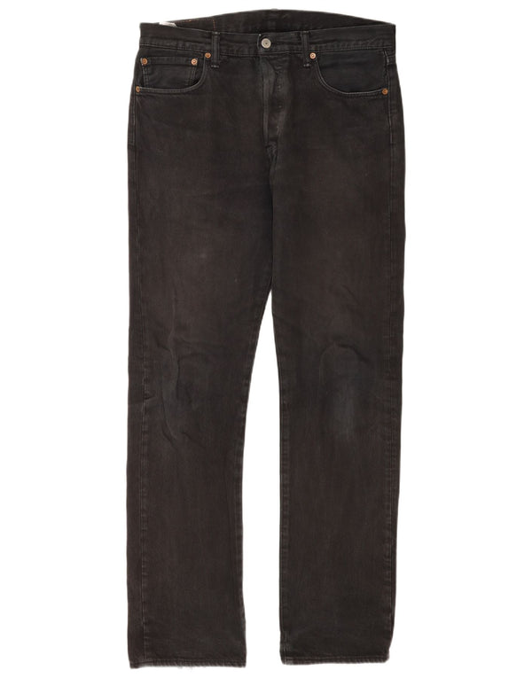 Мужские прямые джинсы Levi's 501 W32 L34, черный хлопок