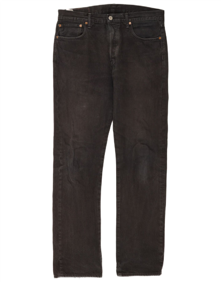 Мужские прямые джинсы Levi's 501 W32 L34, черный хлопок