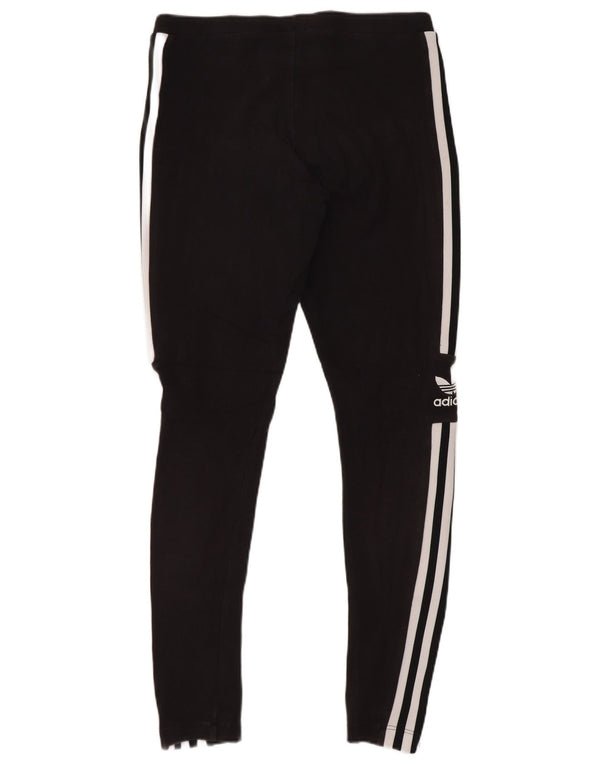 Женские леггинсы с рисунком Adidas UK 10, маленькие черные хлопковые спортивные штаны