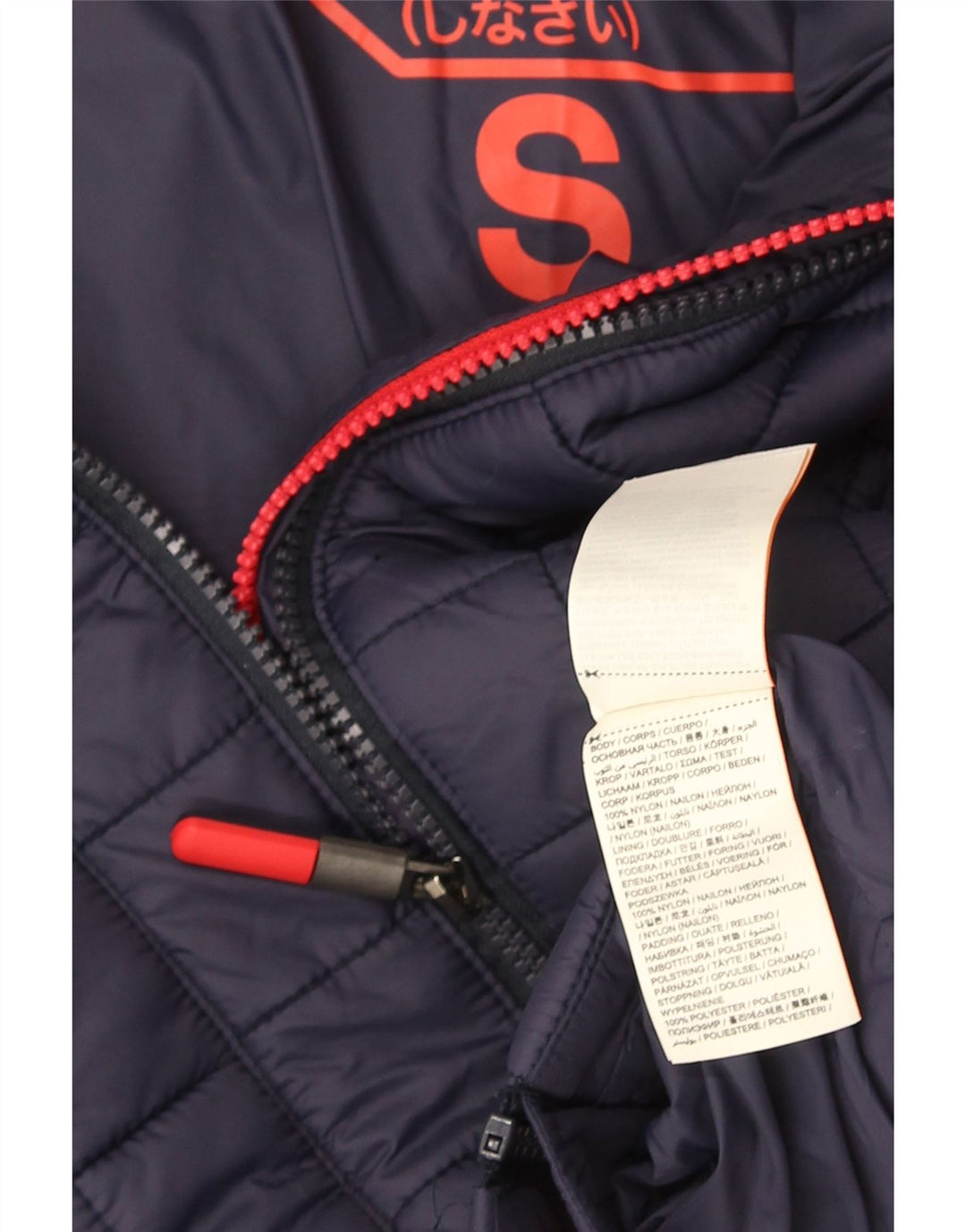 Женская утепленная куртка с капюшоном Superdry UK 10, маленькая, темно-синий, нейлон