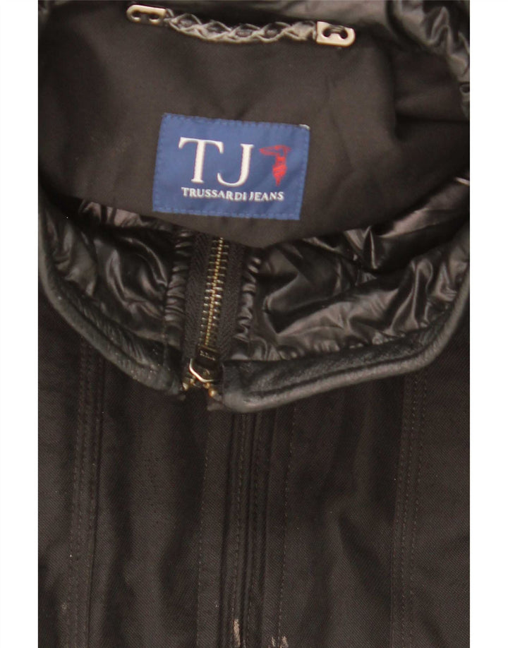 Trussardi Мужская утепленная куртка-бомбер IT 52 XL Черный Полиэстер