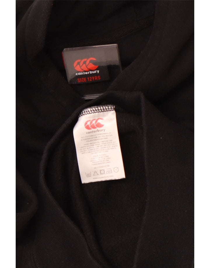 Джемпер с капюшоном CANTERBURY для мальчиков 11-12 лет, черный, хлопок