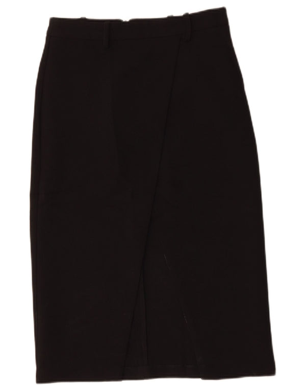 Женская прямая юбка Topshop UK 6 XS W26, черный полиэстер