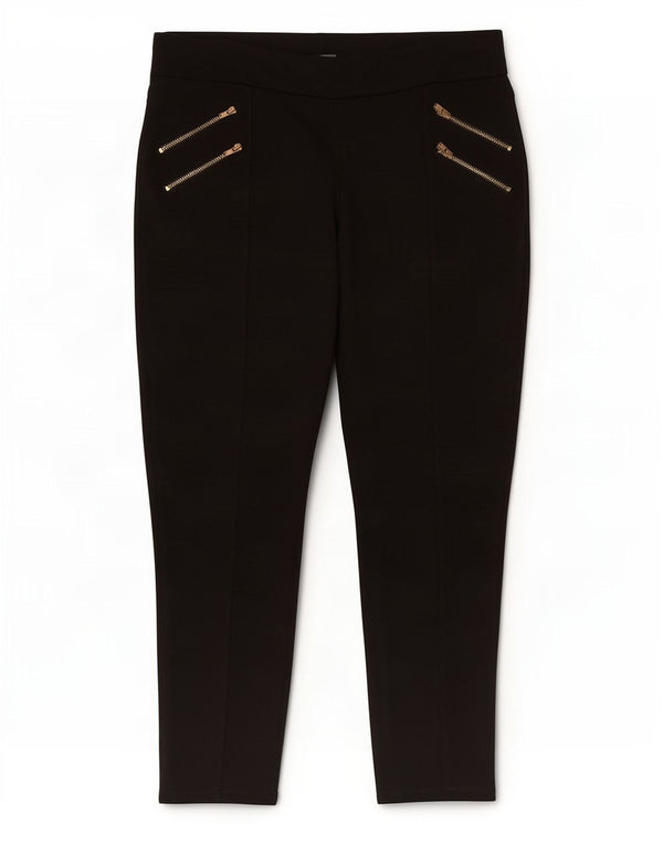 Zara Женские узкие укороченные брюки XL W32 L26 Черные вискозы