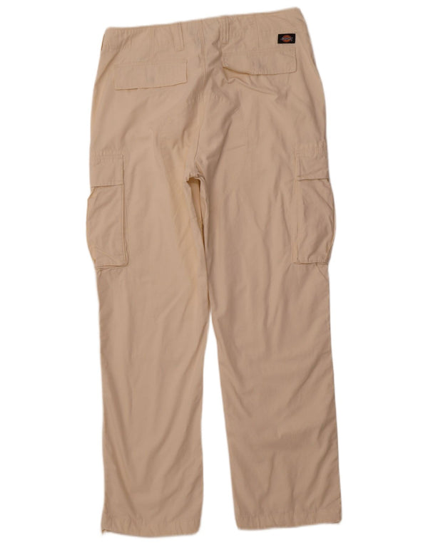 DICKIES Мужские прямые брюки-карго W34 L32 Off White Cotton