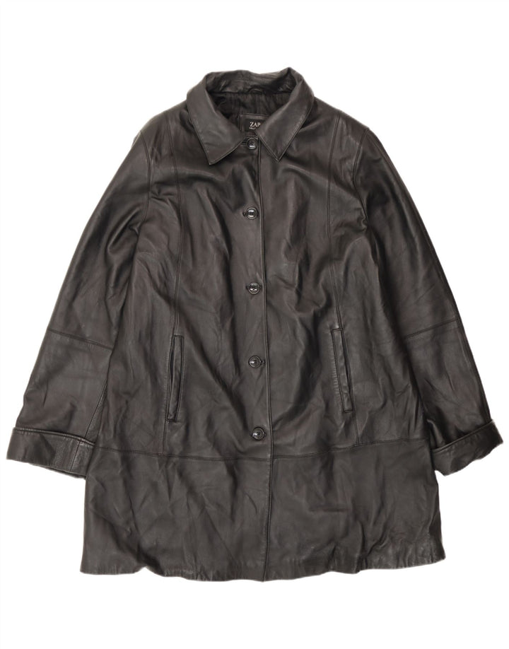 Zarro Женское кожаное пальто IT 50 XL Черное кожаное