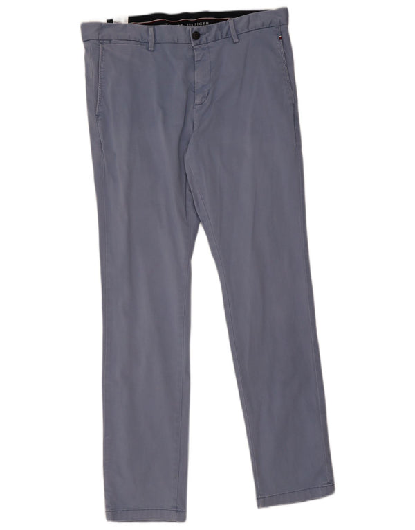 Мужские брюки-чиносы Tommy Hilfiger Flex Slim W36 L32, синий хлопок