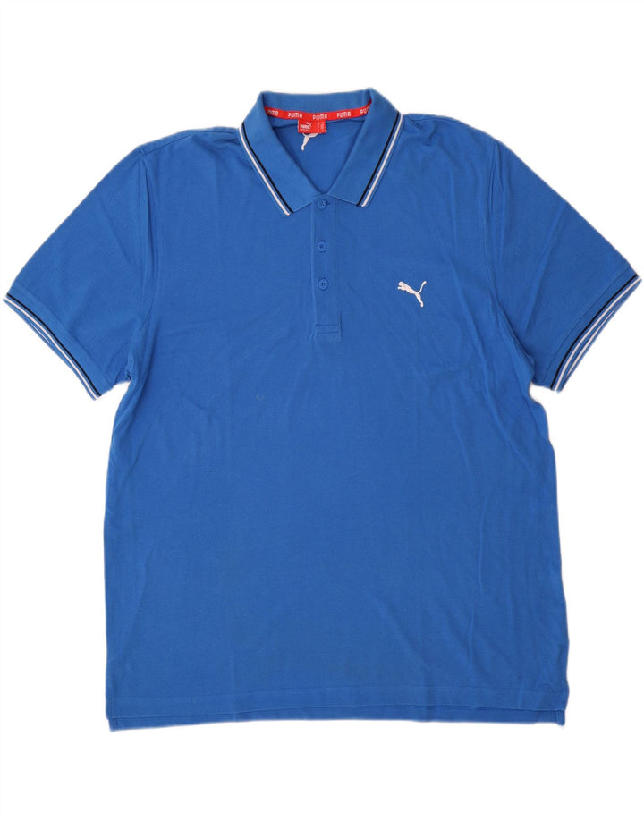 PUMA Mens Polo Shirt XL Blue
