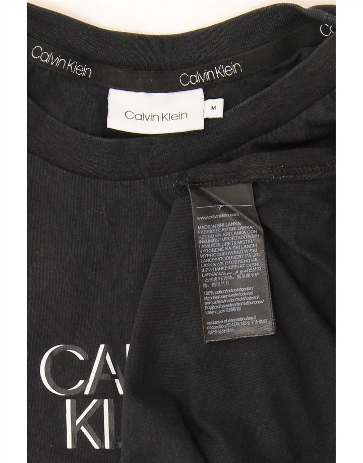 Мужская футболка с рисунком Calvin Klein, средний черный хлопковый топ