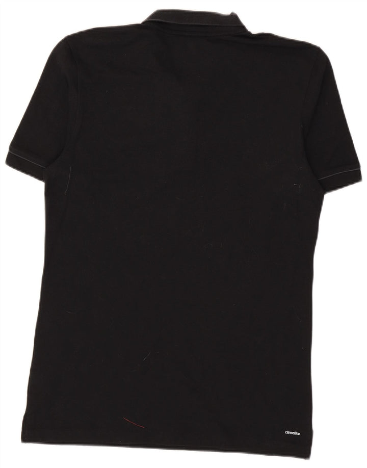 Мужская рубашка поло Adidas Climalite, средний черный хлопок
