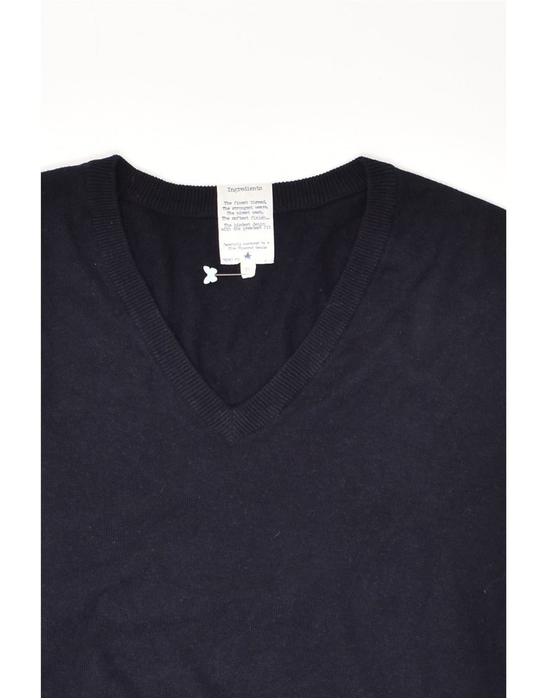 LEVI'S Mens V-Neck Jumper Sweater XL Navy Blue | Vintage Levi's | Thrift | Second-Hand Levi's | Used Clothing | Messina Hembry 