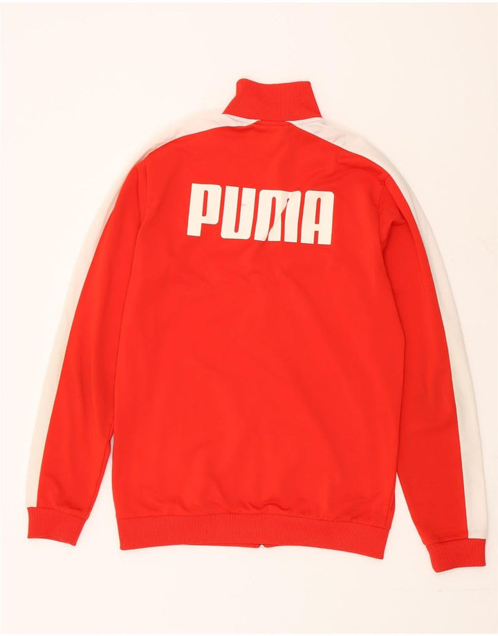 Спортивный костюм Puma для мальчиков с графическим рисунком, верхняя куртка 15–16 лет, красная с цветными блоками