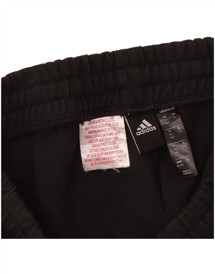 ADIDAS Boys Tracksuit Trousers 15-16 Years  Black