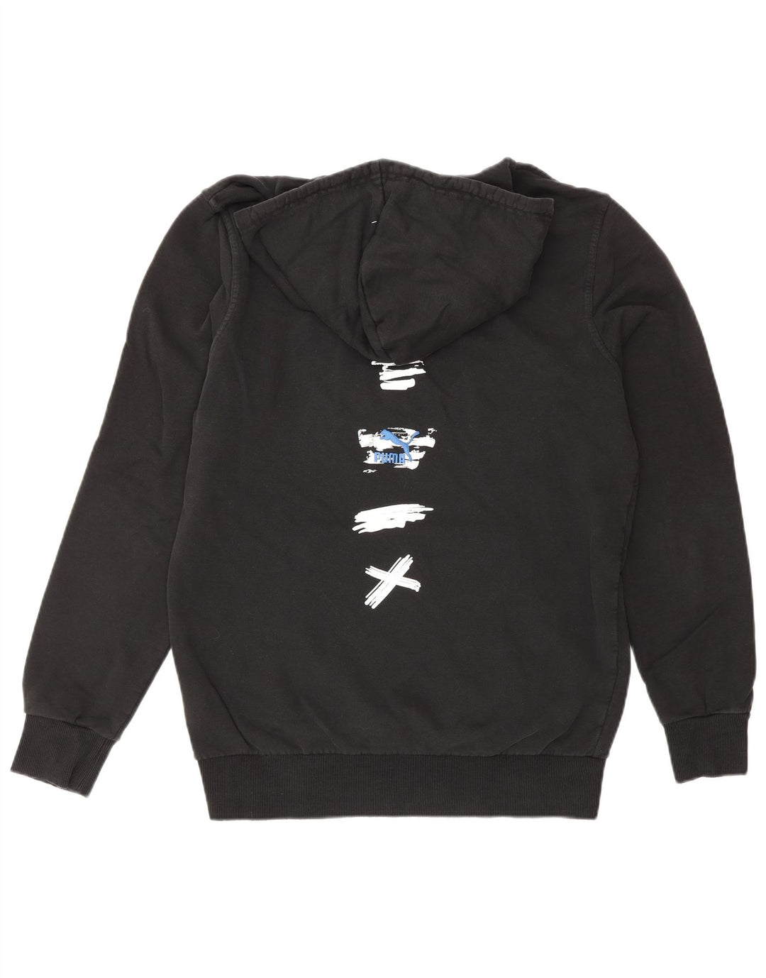 Мужской джемпер с капюшоном Puma, маленький черный, хлопковый