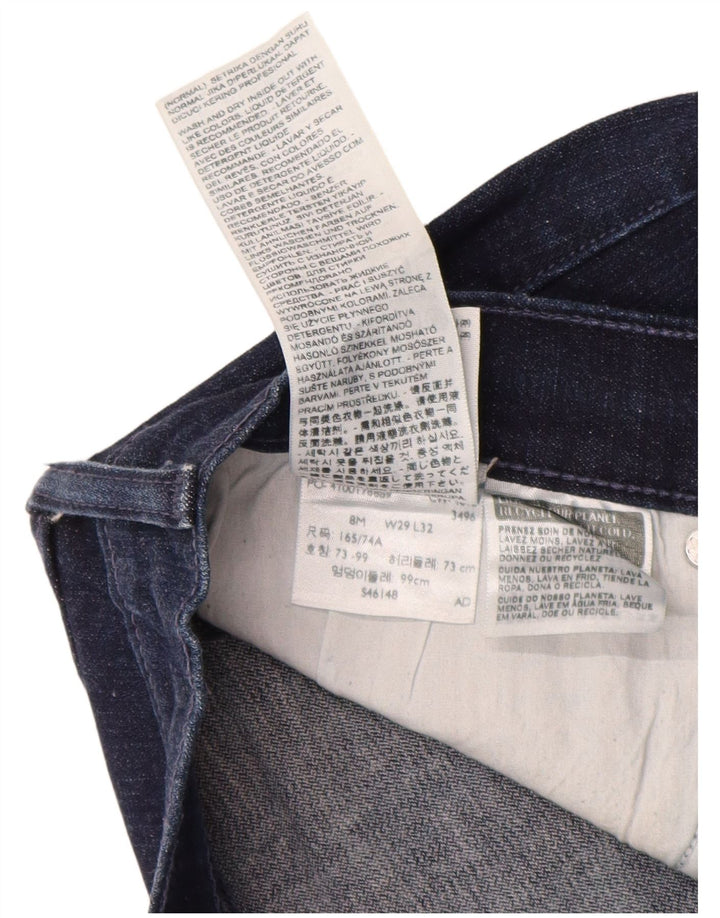 Женские прямые джинсы LEVI'S US 8 Medium W29 L32 Темно-синий хлопок