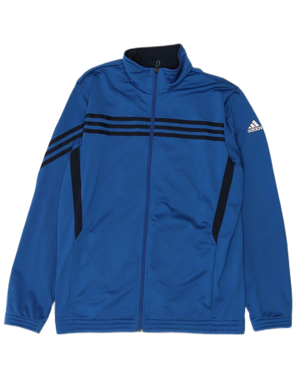 Мужская спортивная куртка Adidas UK 42/44, большой синий полиэстер с цветными блоками