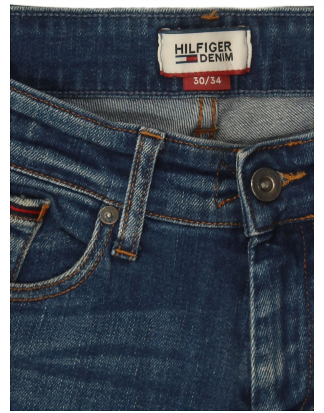 Мужские узкие джинсы Tommy Hilfiger W30 L34 синие