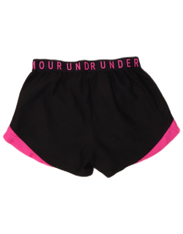 Женские спортивные шорты с графическим рисунком Under Armour UK 10, маленькие черные с цветными блоками