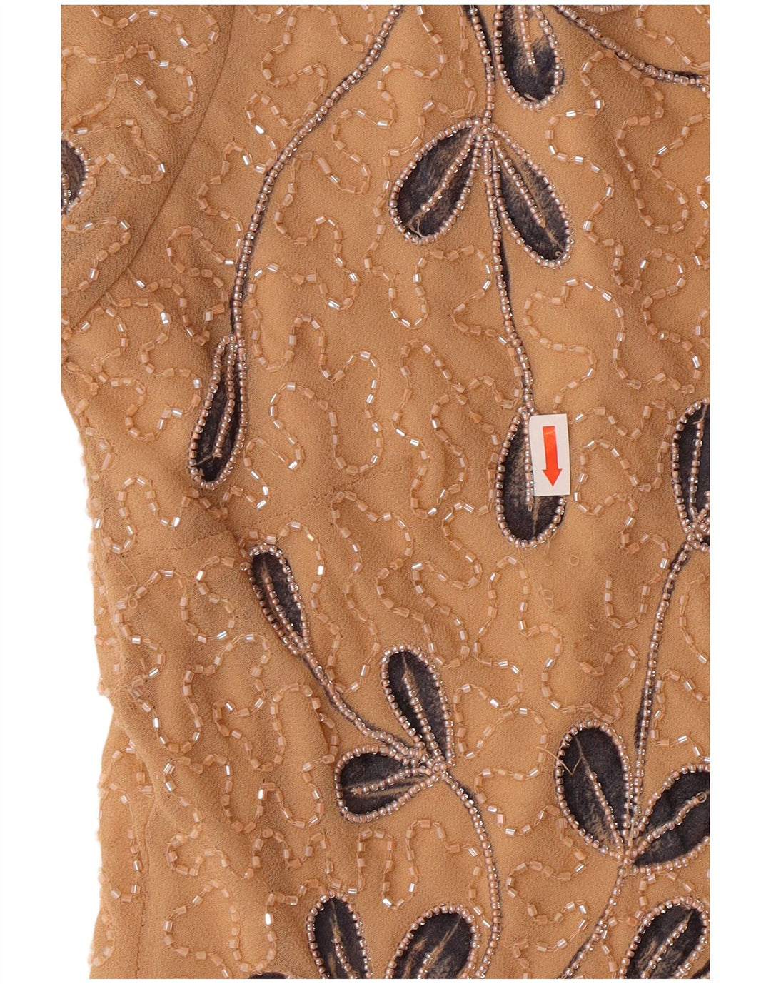 Женская блузка Jacques Vert Top UK 12, средний бежевый цветочный полиэстер