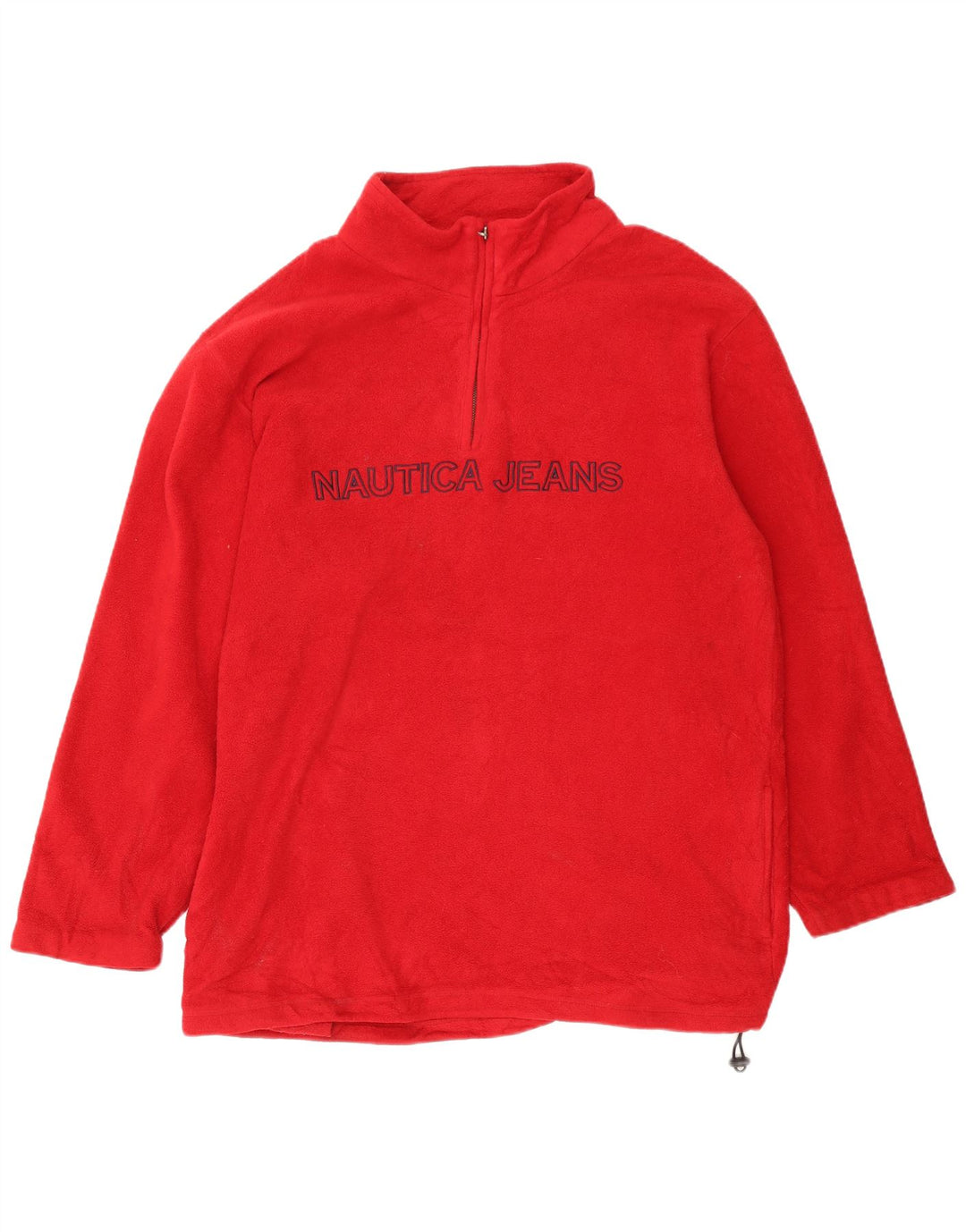 Мужской флисовый джемпер с рисунком на молнии Nautica XL, красный полиэстер