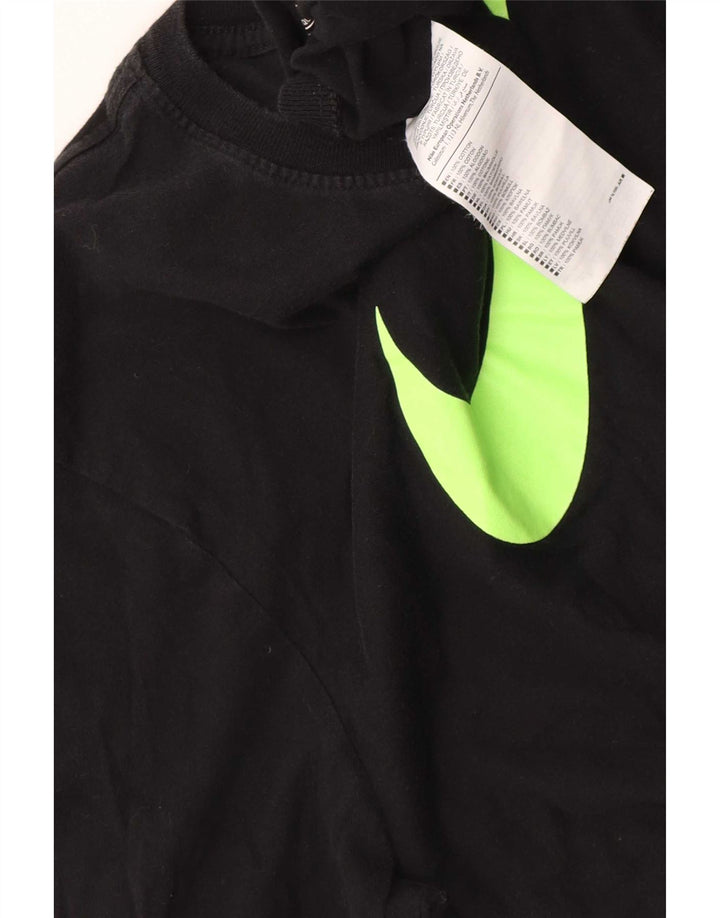 Мужской топ Nike Athletic Fit с графикой и длинными рукавами, средний черный, хлопок
