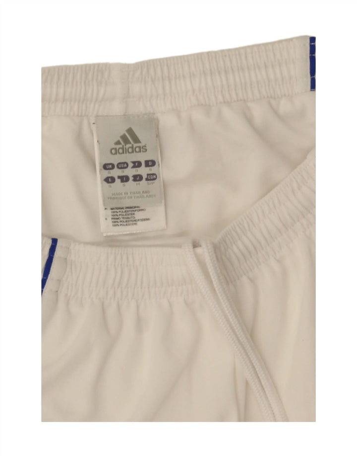 Мужские спортивные шорты Adidas Climalite, маленькие белые полиэстер с цветными блоками