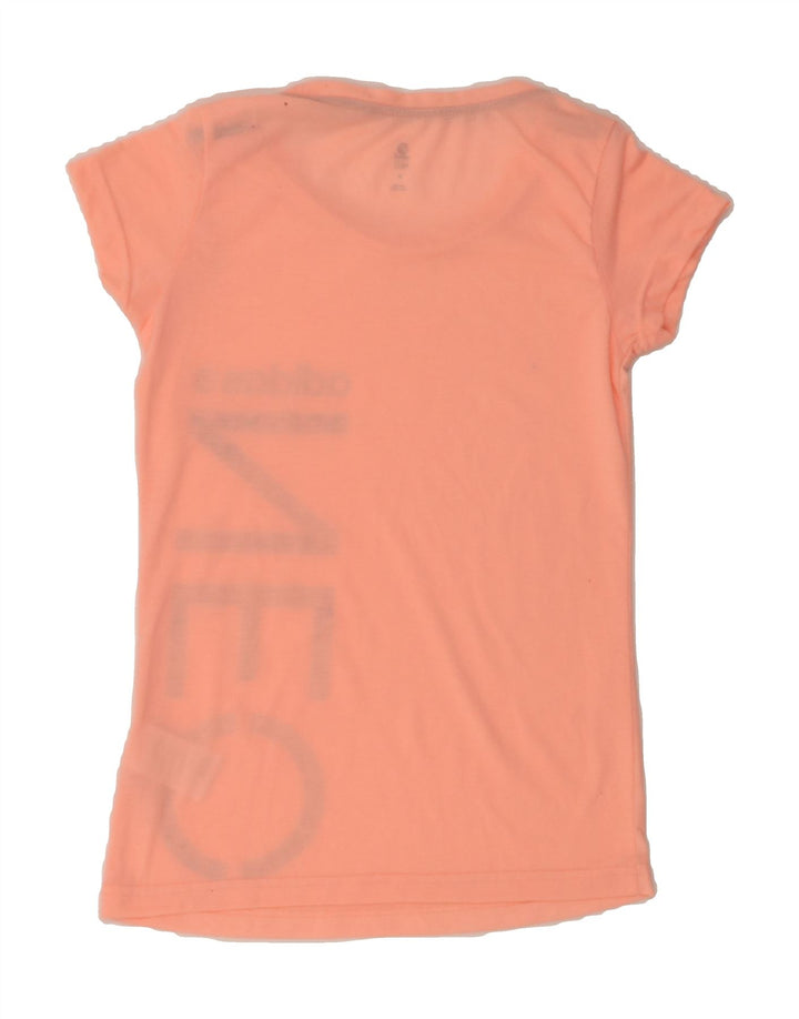 ADIDAS Womens Neo Graphic T-Shirt Top UK 12 Medium Pink Polyester Vintage Adidas and Second-Hand Adidas from Messina Hembry 