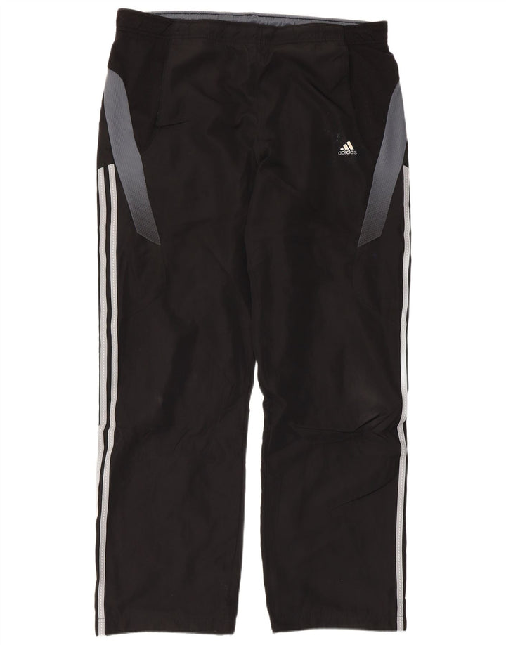 Мужские спортивные брюки Adidas Climacool, большие черные полиэстер с цветными блоками