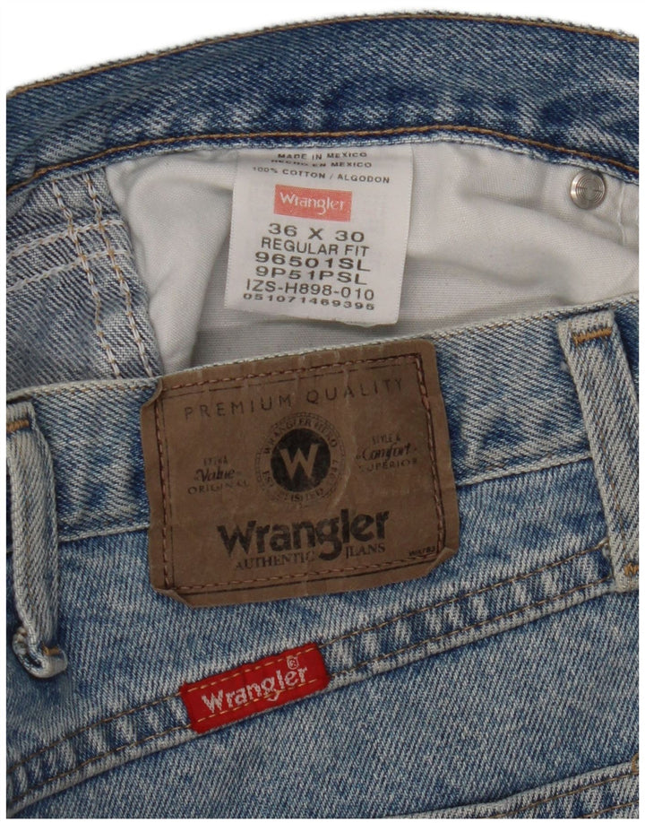 Мужские прямые джинсы Wrangler W36 L30 синие, хлопок