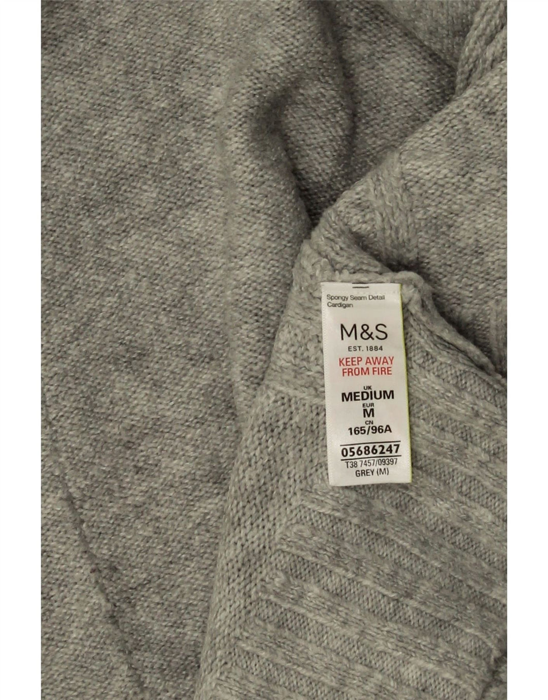 Женский удлиненный кардиган Marks & Spencer UK 14, средний серый