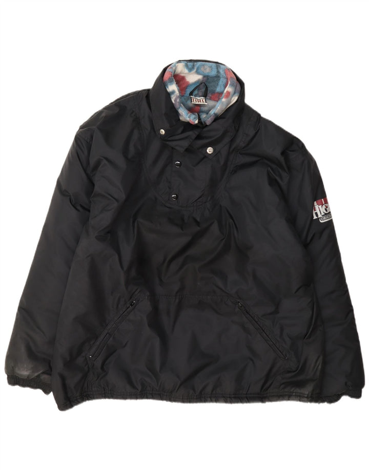 Винтажная мужская стеганая куртка-анорак UK 42 XL, черная