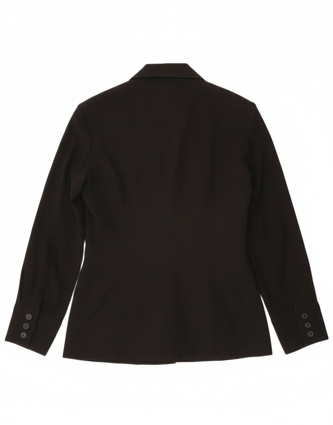 Винтажный женский пиджак на 6 пуговицах, Великобритания, 14, большой черный полиэстер