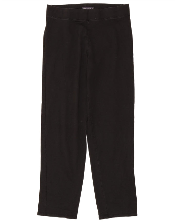 Женские леггинсы Marks & Spencer UK 12, средний черный хлопок