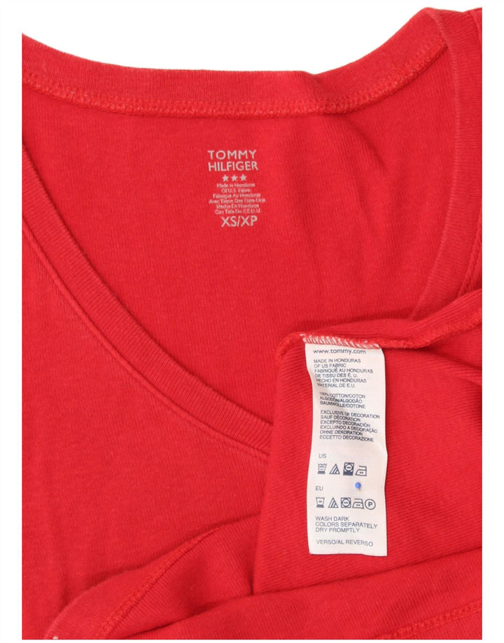 TOMMY HILFIGER Женская футболка Top UK 6 XS Красный Хлопок