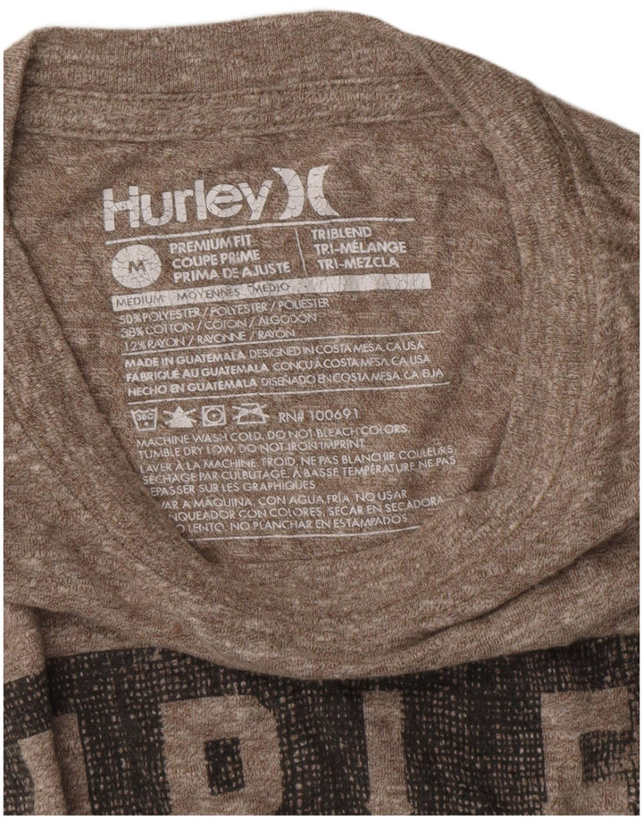 HURLEY Мужская футболка премиум-класса с рисунком, средний серый, в крапинку
