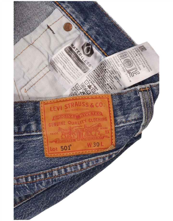 Мужские джинсовые шорты Levi's 501 W30, средний синий хлопок