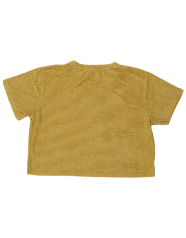 Женская укороченная бархатная футболка Rip Curl Top UK 18 XL Желтая