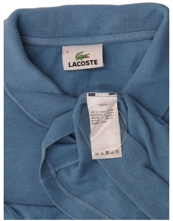 Мужская рубашка-поло Lacoste, размер 4, средний синий хлопок, размер 4