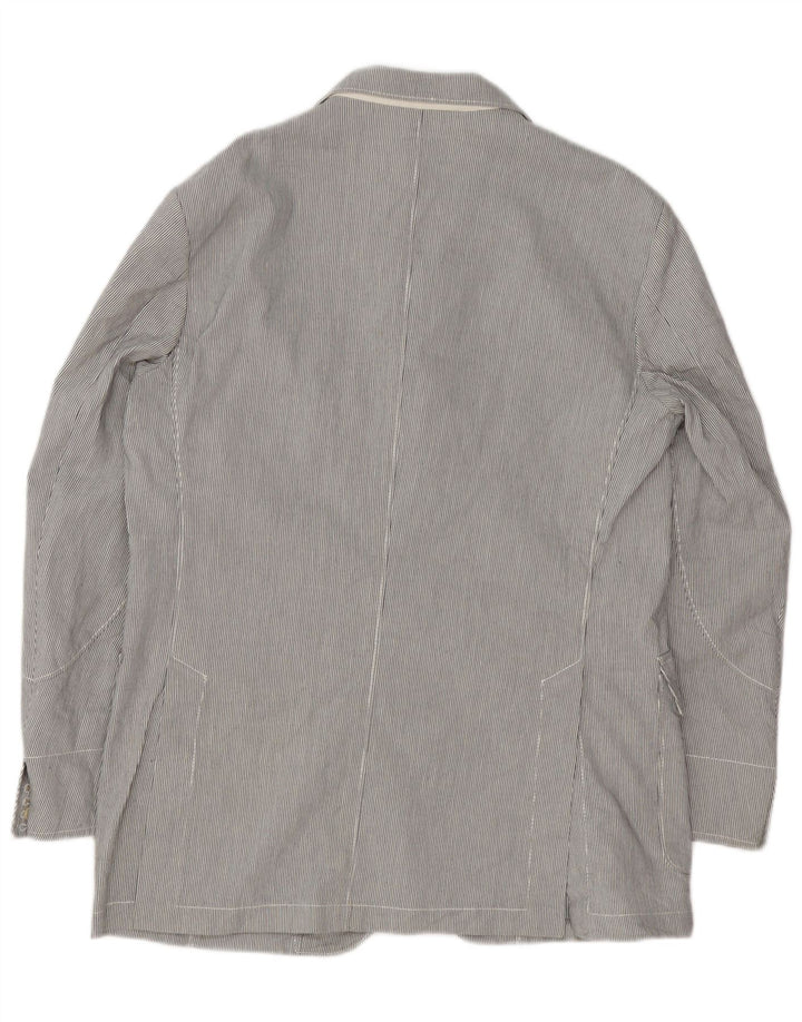 Corneliani Мужской пиджак на 3 пуговицах UK 36 Маленький серый в тонкую полоску