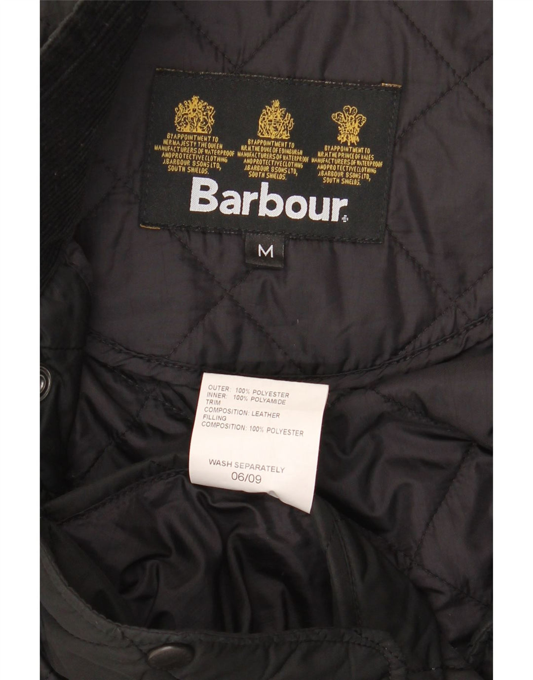 Мужская стеганая куртка Barbour UK 38, средний черный полиэстер