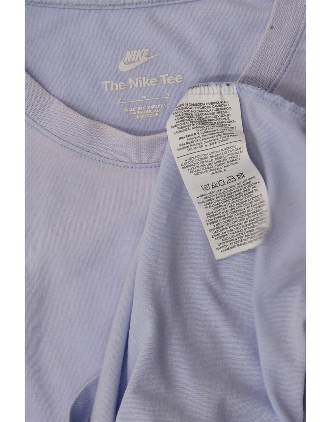 Мужская футболка NIKE из хлопка среднего синего цвета